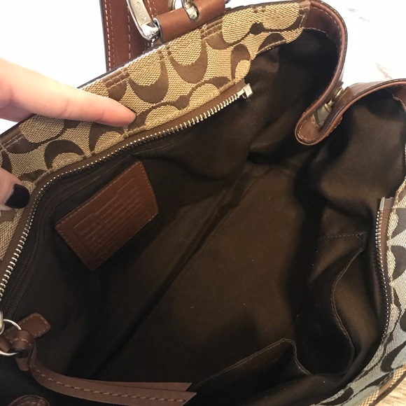 Brown/Tan COACH handbag - Picture 3 of 4